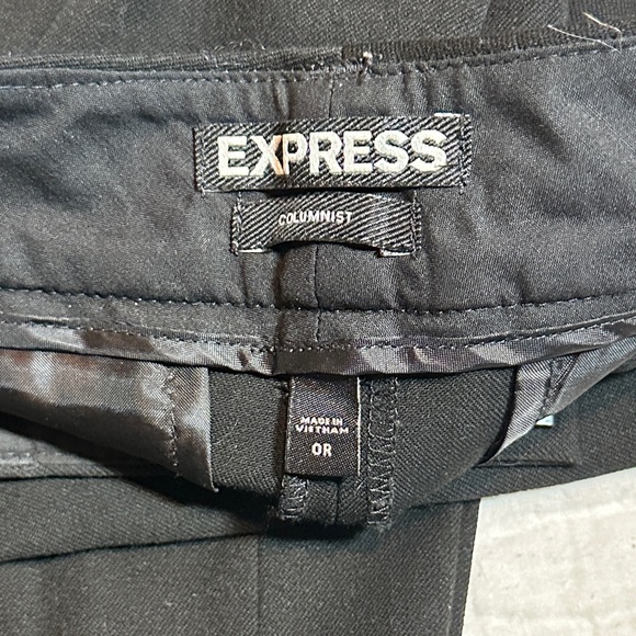 Express Black Columnist Dress Pants – Size 0R, Tailored Slim Trousers - Picture 2 of 3